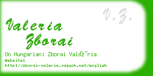 valeria zborai business card